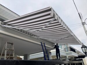 รับติดตั้งผ้าใบหลังคาเลื่อนสไลด์นิคมฉะเชิงเทรา บลูเทค ซิตี้