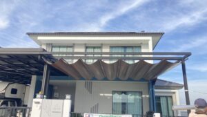 รับติดตั้งผ้าใบหลังคาเลื่อนสไลด์แปลงยาว